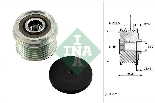 INA 535 0233 10 - Puleggia cinghia, Alternatore autozon.pro