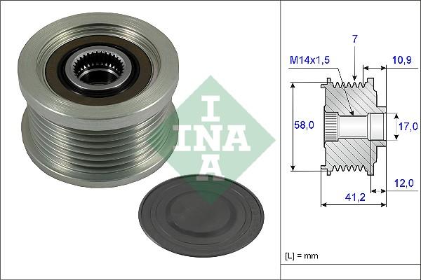 INA 535 0232 10 - Puleggia cinghia, Alternatore autozon.pro