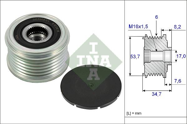 INA 535 0224 10 - Puleggia cinghia, Alternatore autozon.pro