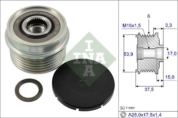 INA 535 0223 10 - Puleggia cinghia, Alternatore autozon.pro