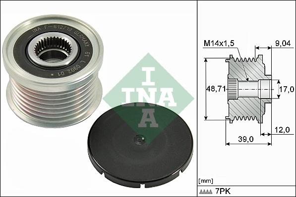 INA 535 0275 10 - Puleggia cinghia, Alternatore autozon.pro