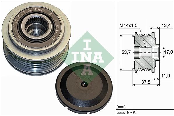 INA 535 0278 10 - Puleggia cinghia, Alternatore autozon.pro