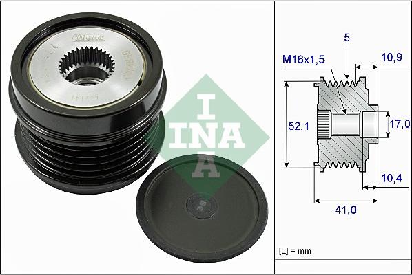 INA 535 0272 10 - Puleggia cinghia, Alternatore autozon.pro