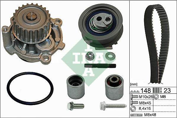 INA 530 0445 32 - Pompa acqua + Kit cinghie dentate autozon.pro