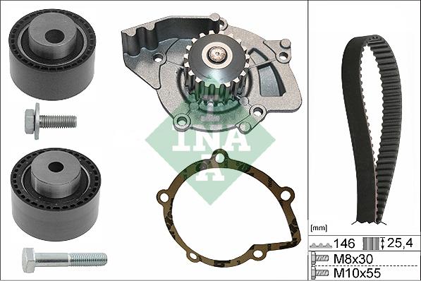 INA 530 0446 31 - Pompa acqua + Kit cinghie dentate autozon.pro