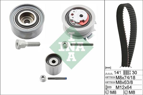 INA 530 0463 10 - Kit cinghie dentate autozon.pro