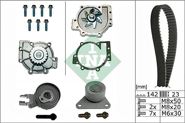 INA 530 0467 30 - Pompa acqua + Kit cinghie dentate autozon.pro