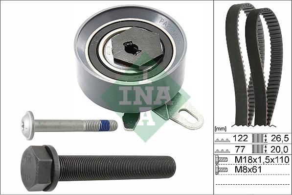 INA 530 0406 10 - Kit cinghie dentate autozon.pro