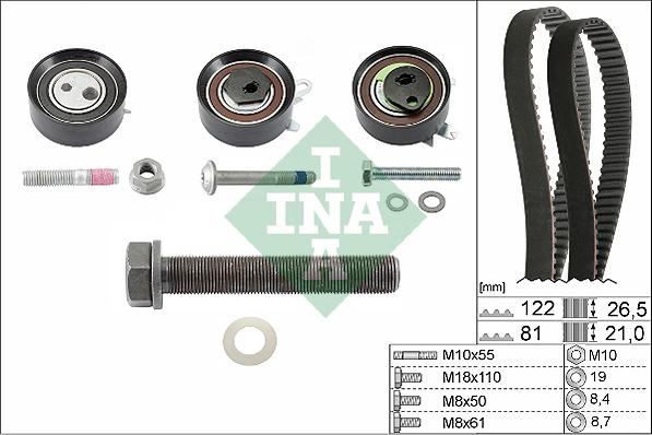 INA 530 0484 10 - Kit cinghie dentate autozon.pro