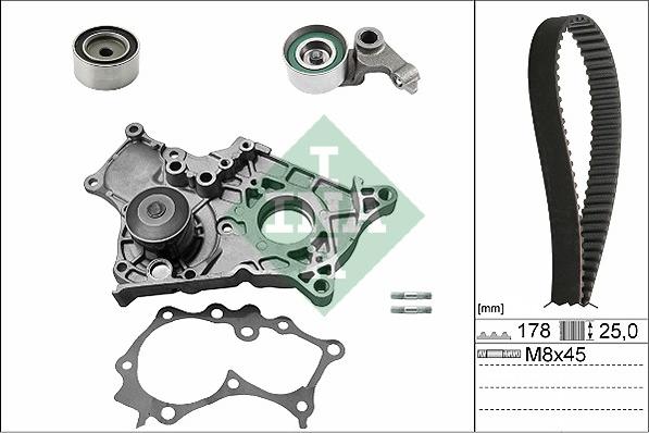 INA 530 0422 30 - Pompa acqua + Kit cinghie dentate autozon.pro