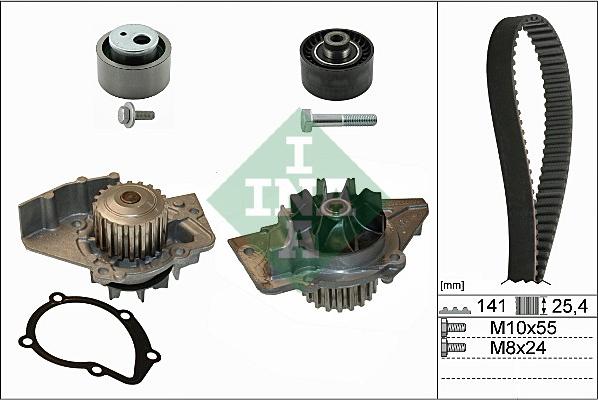 INA 530 0470 30 - Pompa acqua + Kit cinghie dentate autozon.pro