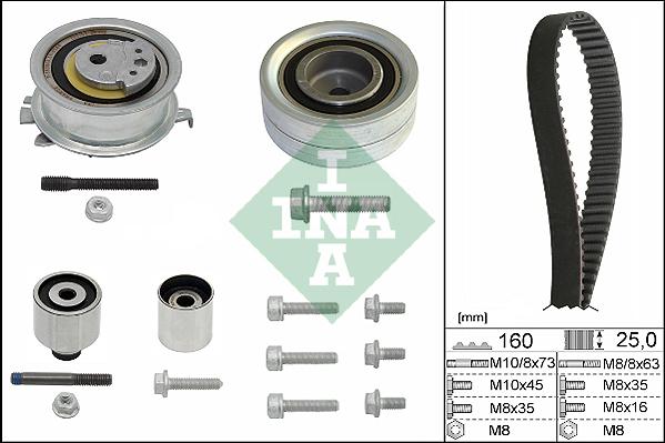 INA 530 0550 10 - Kit cinghie dentate autozon.pro