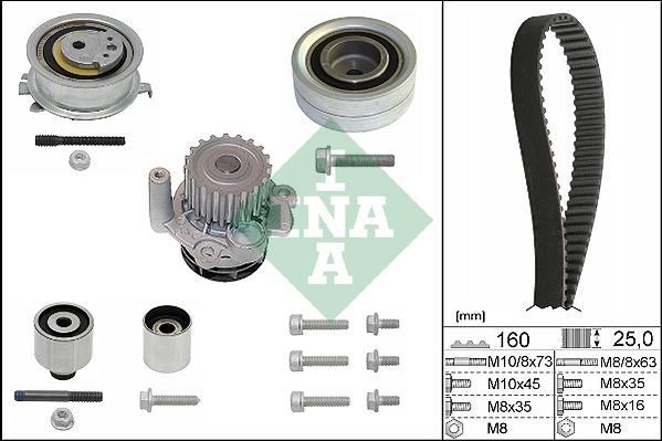 INA 530 0550 32 - Pompa acqua + Kit cinghie dentate autozon.pro