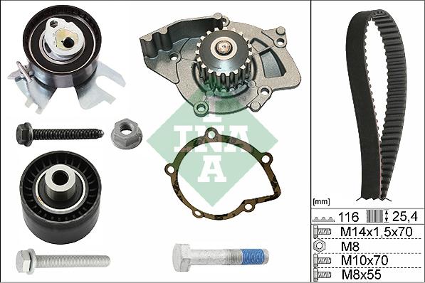 INA 530 0558 31 - Pompa acqua + Kit cinghie dentate autozon.pro