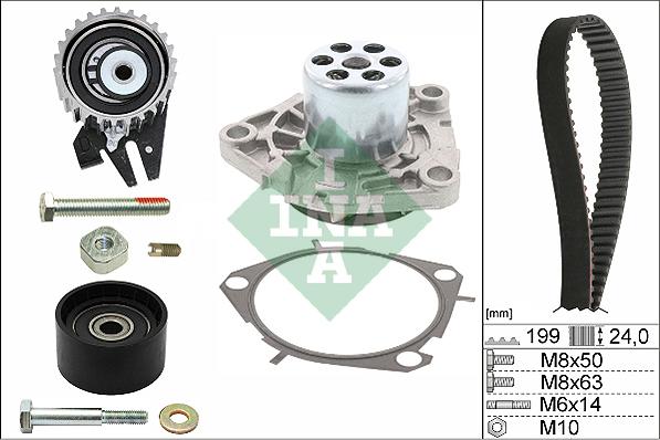 INA 530 0562 30 - Pompa acqua + Kit cinghie dentate autozon.pro