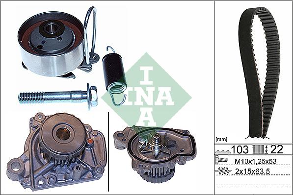 INA 530 0505 31 - Pompa acqua + Kit cinghie dentate autozon.pro