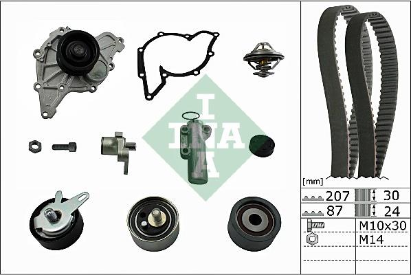 INA 530 0539 30 - Pompa acqua + Kit cinghie dentate autozon.pro