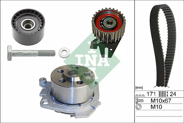 INA 530 0606 30 - Pompa acqua + Kit cinghie dentate autozon.pro