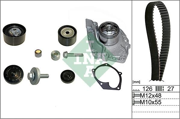 INA 530 0638 30 - Pompa acqua + Kit cinghie dentate autozon.pro