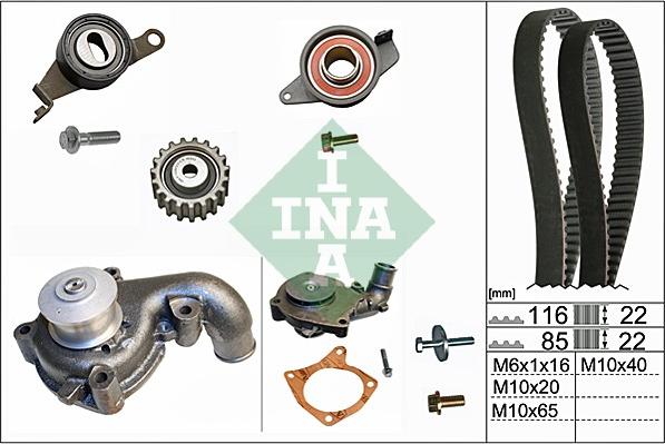 INA 530 0010 30 - Pompa acqua + Kit cinghie dentate autozon.pro