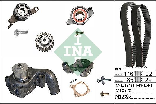 INA 530 0010 31 - Pompa acqua + Kit cinghie dentate autozon.pro