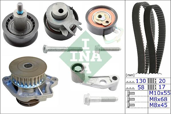 INA 530 0089 31 - Pompa acqua + Kit cinghie dentate autozon.pro