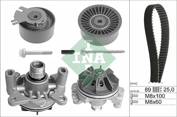 INA 530019830 - Pompa acqua + Kit cinghie dentate autozon.pro