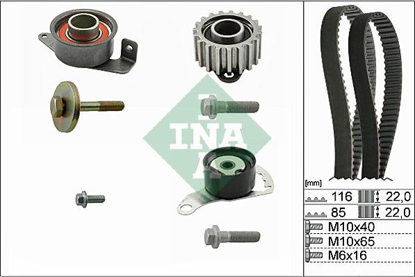 INA 530 0104 10 - Kit cinghie dentate autozon.pro