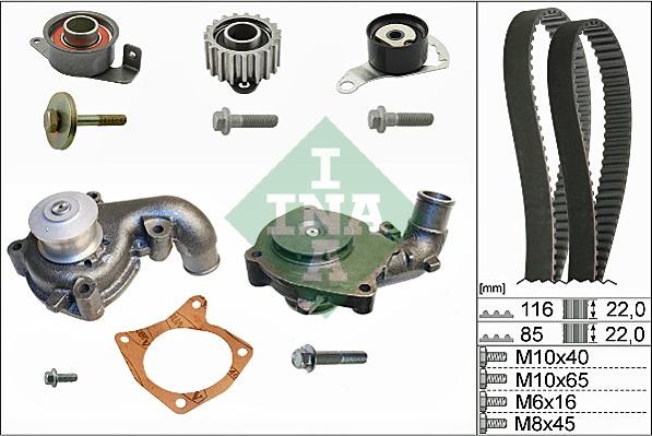 INA 530 0104 31 - Pompa acqua + Kit cinghie dentate autozon.pro