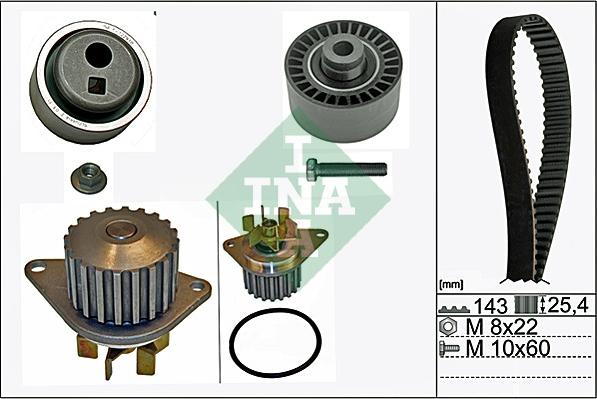 INA 530 0105 30 - Pompa acqua + Kit cinghie dentate autozon.pro