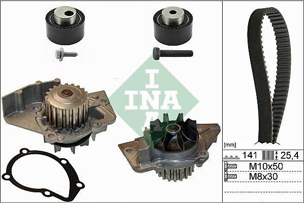 INA 530 0111 30 - Pompa acqua + Kit cinghie dentate autozon.pro