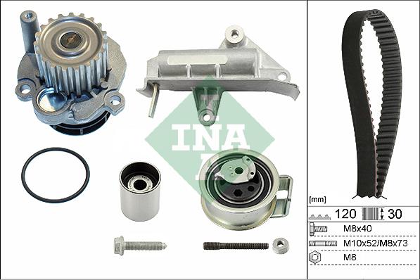 INA 530 0177 30 - Pompa acqua + Kit cinghie dentate autozon.pro