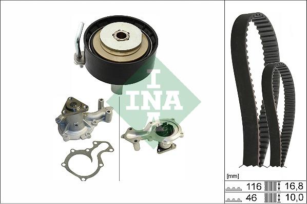 INA 530 0841 30 - Pompa acqua + Kit cinghie dentate autozon.pro