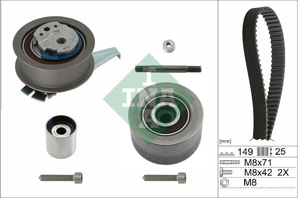 INA 530 0835 10 - Kit cinghie dentate autozon.pro