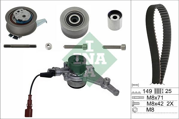 INA 530 0835 30 - Pompa acqua + Kit cinghie dentate autozon.pro