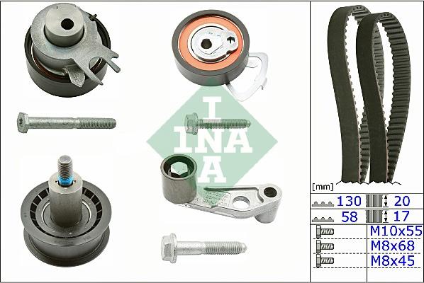 INA 530 0360 10 - Kit cinghie dentate autozon.pro