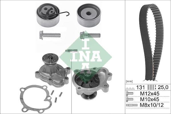 INA 530033830 - Pompa acqua + Kit cinghie dentate autozon.pro