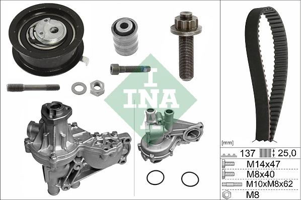 INA 530 0377 32 - Pompa acqua + Kit cinghie dentate autozon.pro