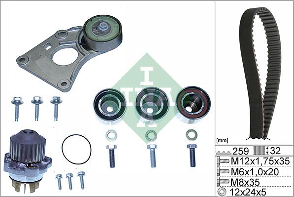 INA 530 0259 31 - Pompa acqua + Kit cinghie dentate autozon.pro