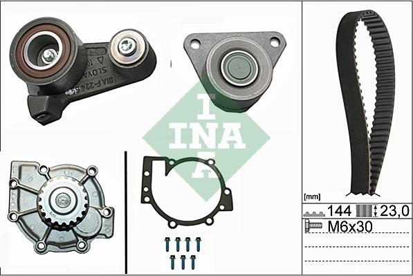 INA 530 0250 30 - Pompa acqua + Kit cinghie dentate autozon.pro