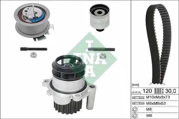 INA 530 0201 30 - Pompa acqua + Kit cinghie dentate autozon.pro