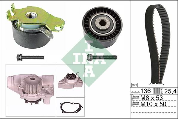 INA 530 0236 30 - Pompa acqua + Kit cinghie dentate autozon.pro