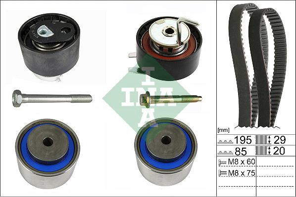 INA 530 0764 10 - Kit cinghie dentate autozon.pro