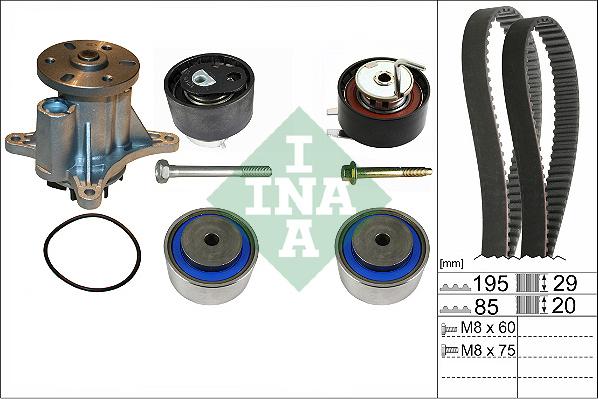 INA 530 0764 30 - Pompa acqua + Kit cinghie dentate autozon.pro