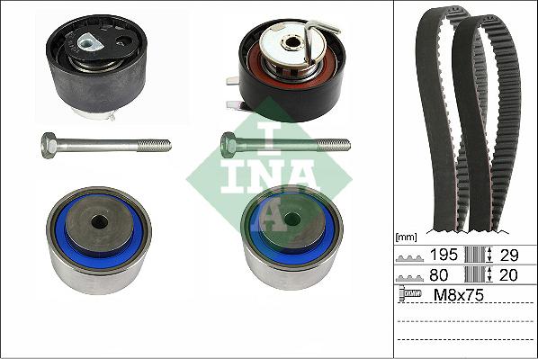 INA 530 0766 10 - Kit cinghie dentate autozon.pro