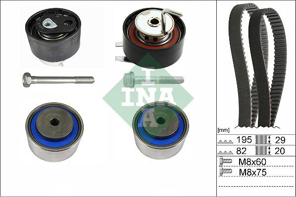 INA 530 0767 10 - Kit cinghie dentate autozon.pro