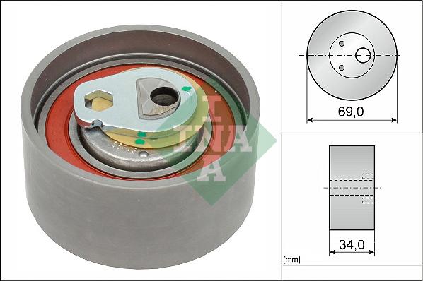 INA 531 0505 10 - Rullo tenditore, Cinghia dentata autozon.pro