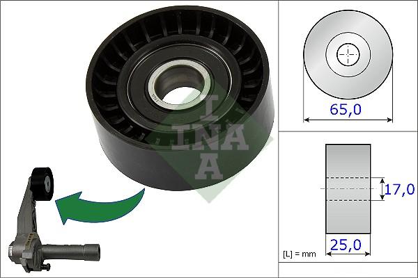 INA 531 0866 10 - Galoppino / Guidacinghia, Cinghia Poly-V autozon.pro