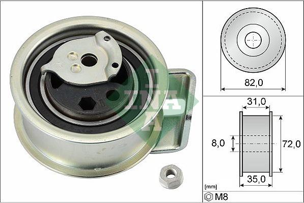 INA 531 0396 20 - Rullo tenditore, Cinghia dentata autozon.pro