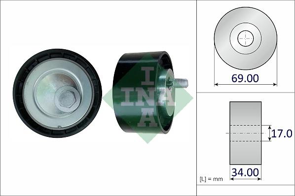 INA 531 1009 10 - Galoppino / Guidacinghia, Cinghia Poly-V autozon.pro